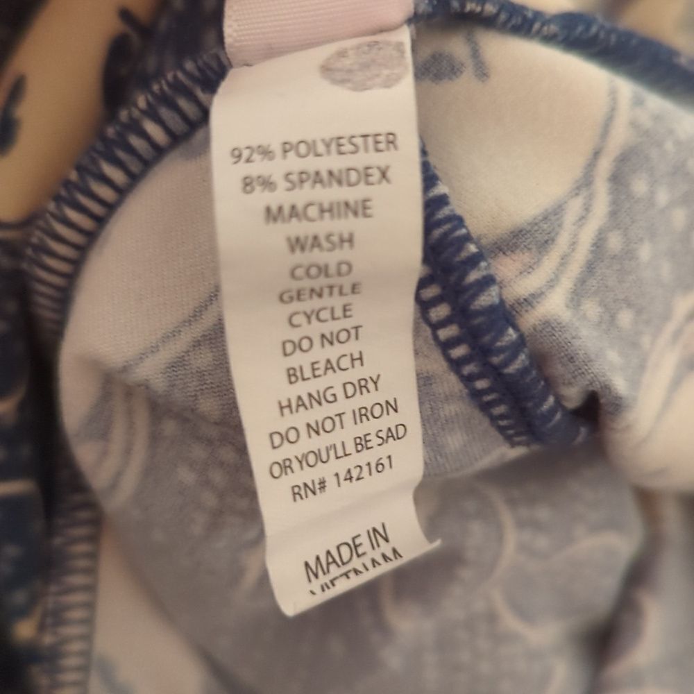 Lularoe Blue and White Disney Mickey Leggings - Picture 5 of 5